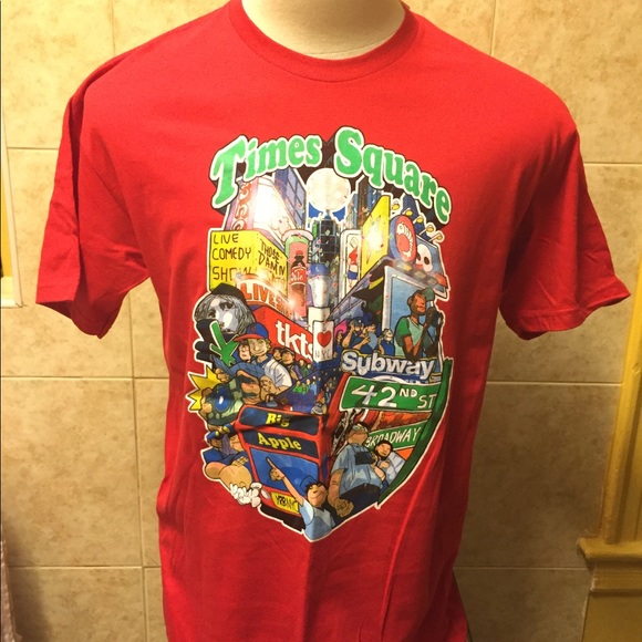 Times Square Tee red size Large brand new - Picture 2 of 4